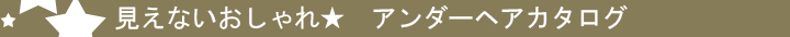 見えないおしゃれ★　アンダーヘアカタログ