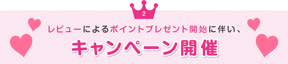レビューによるポイントプレゼント開始に伴い、キャンペーン開催